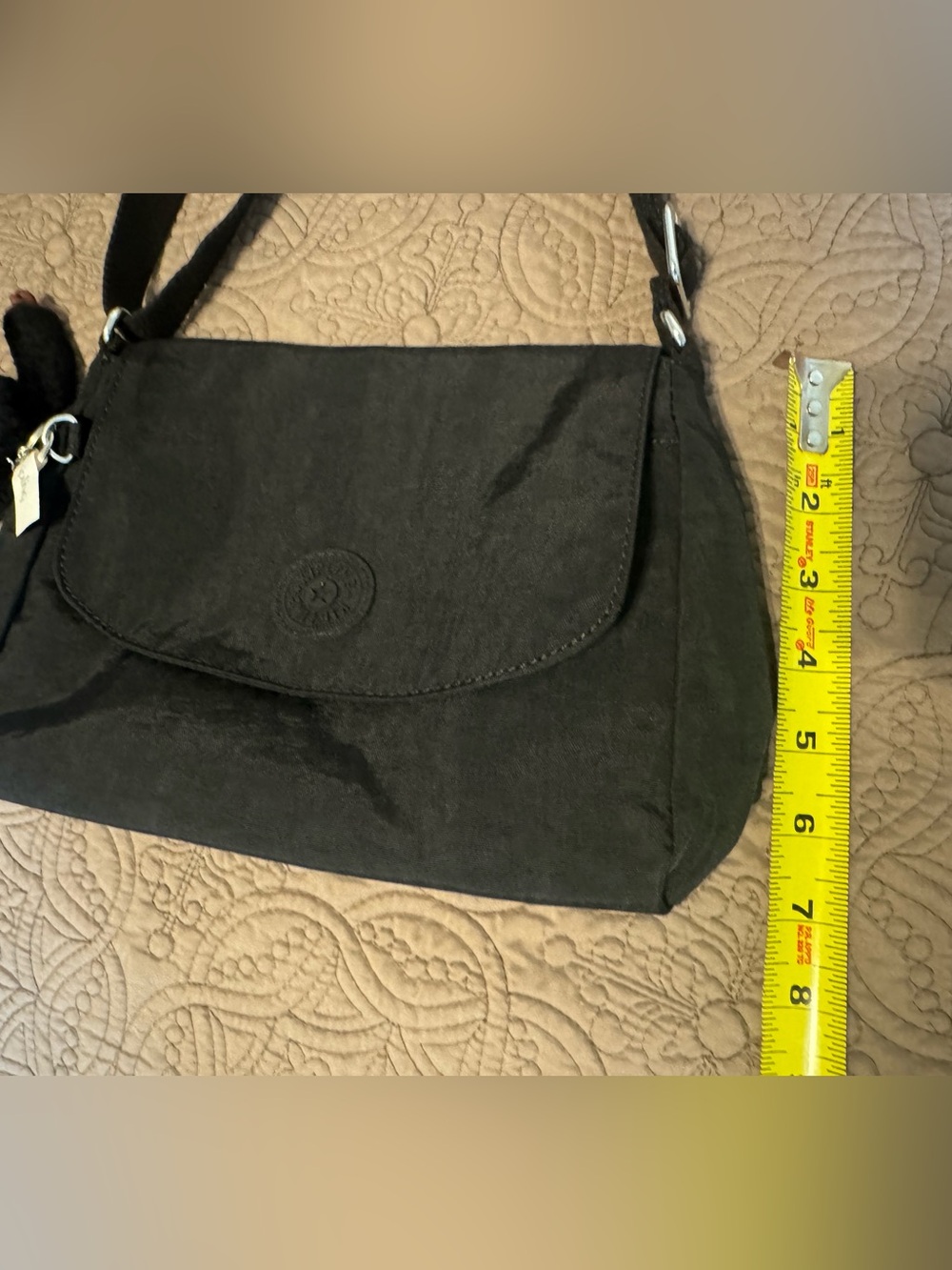 Kipling Black Shoulder Crossbody Bag with Monkey Charm - Picture 4 of 4